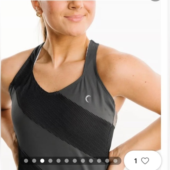 Zyia Active Gray Asym Tempo Dress Tennis Golf Beach Open Back Ribbed - Picture 3 of 10